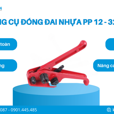 Dụng cụ đóng dây đai cầm tay 12 - 32mm - Kiện Toàn