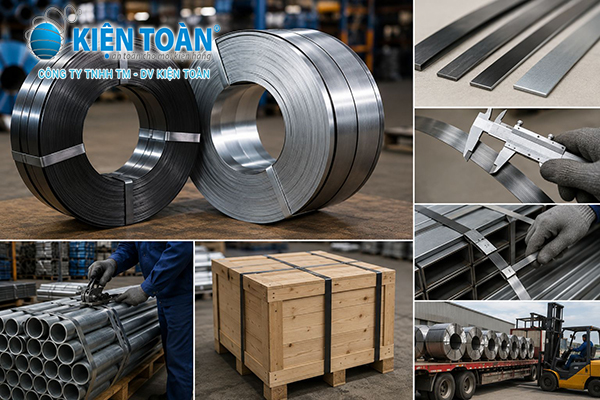 Báo giá dây đai thép phụ thuộc vào quy cách, số lượng và loại bề mặt.