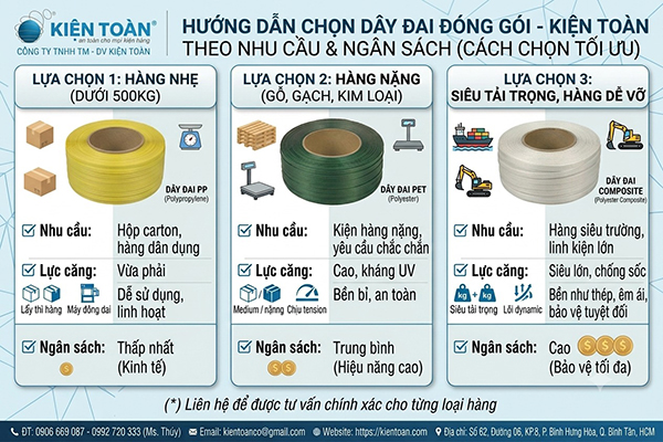 Cách chọn dây đai theo nhu cầu và ngân sách
