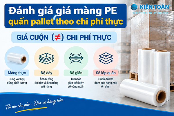 Cách so sánh giá màng PE quấn pallet theo chi phí sử dụng