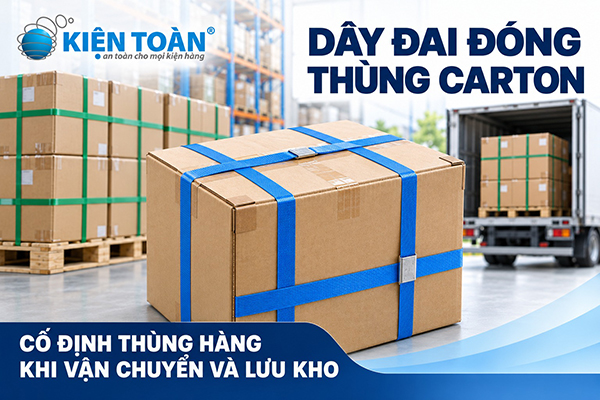 Dây đai đóng thùng carton cố định thùng hàng khi vận chuyển và lưu kho