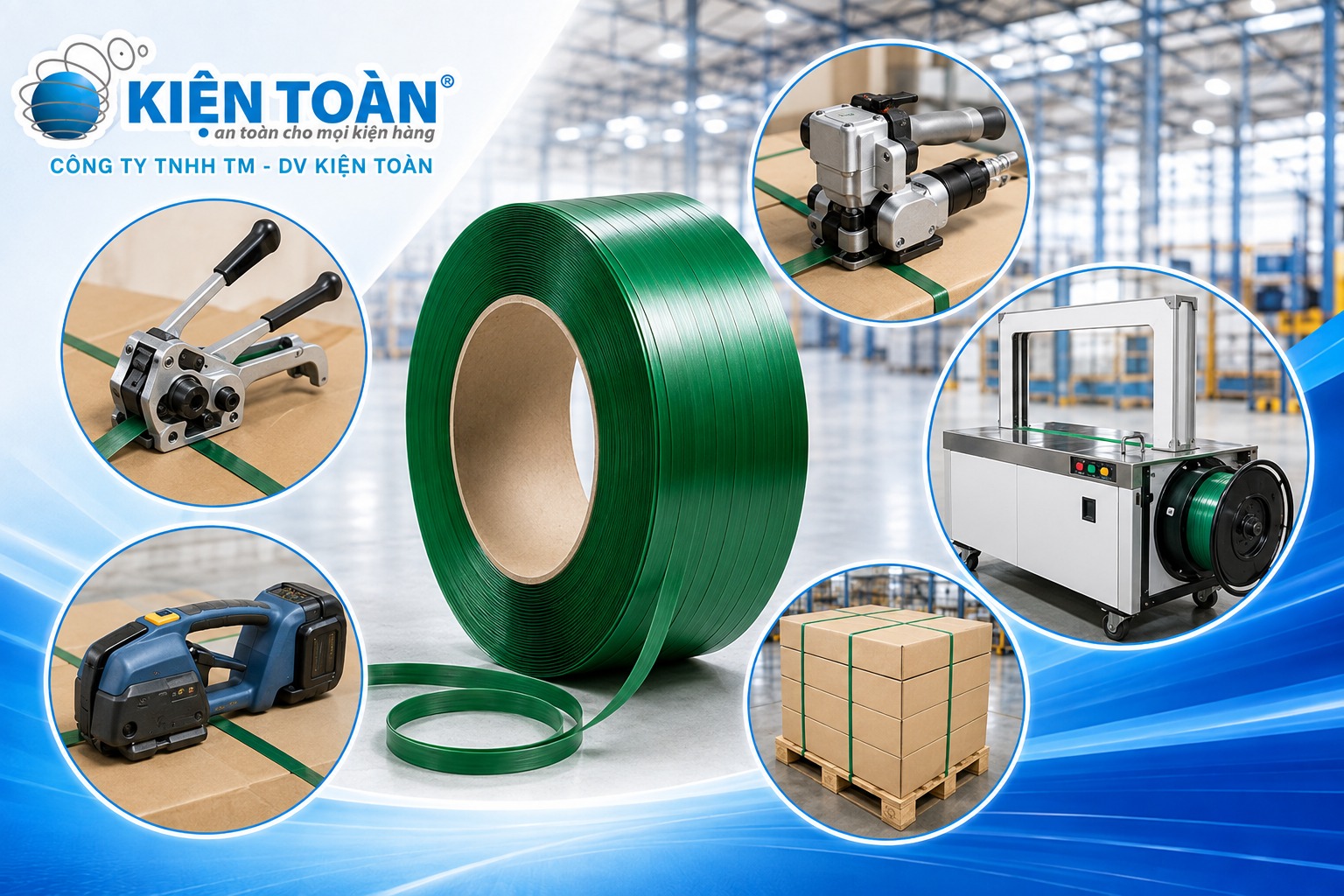 Dây PET cần tương thích đúng bản rộng, độ dày và lực căng của thiết bị.