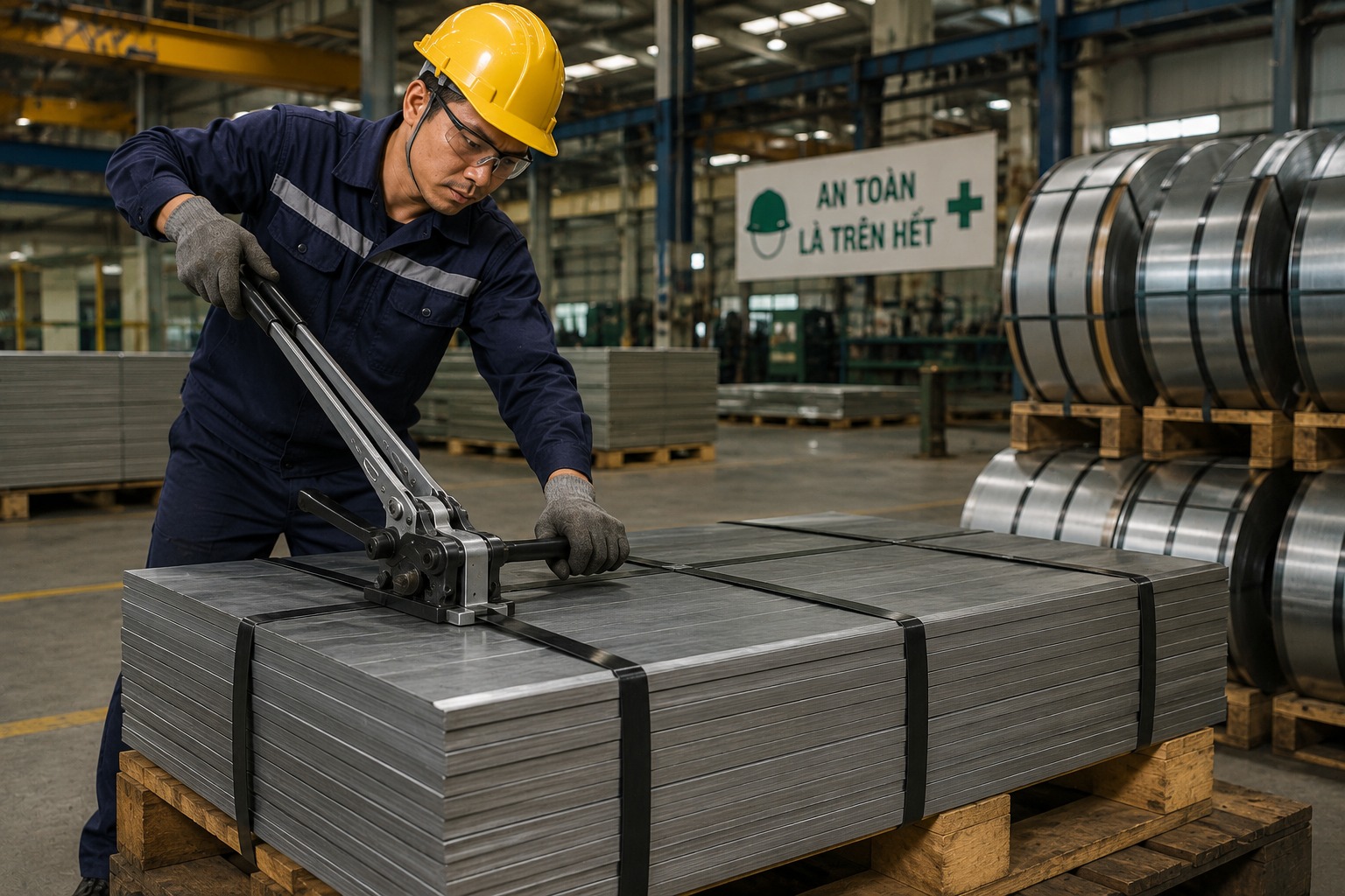 Dụng cụ đóng đai thép công nghiệp