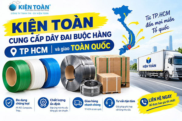 Kiện Toàn cung cấp dây đai buộc hàng TP HCM và giao toàn quốc