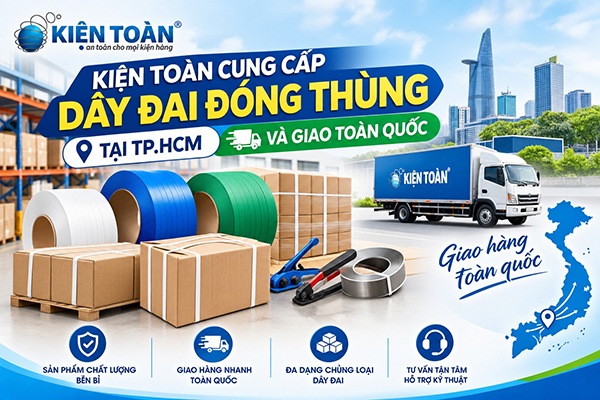 Kiện Toàn cung cấp dây đai đóng thùng TP HCM và giao toàn quốc