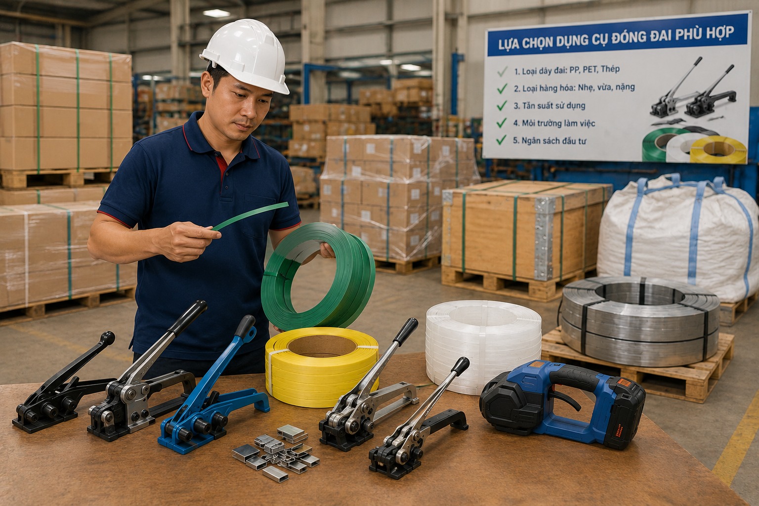 Cách lựa chọn dụng cụ đóng đai phù hợp