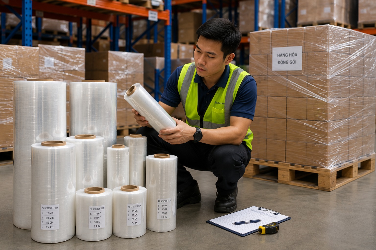 Cách lựa chọn màng PE quấn pallet phù hợp