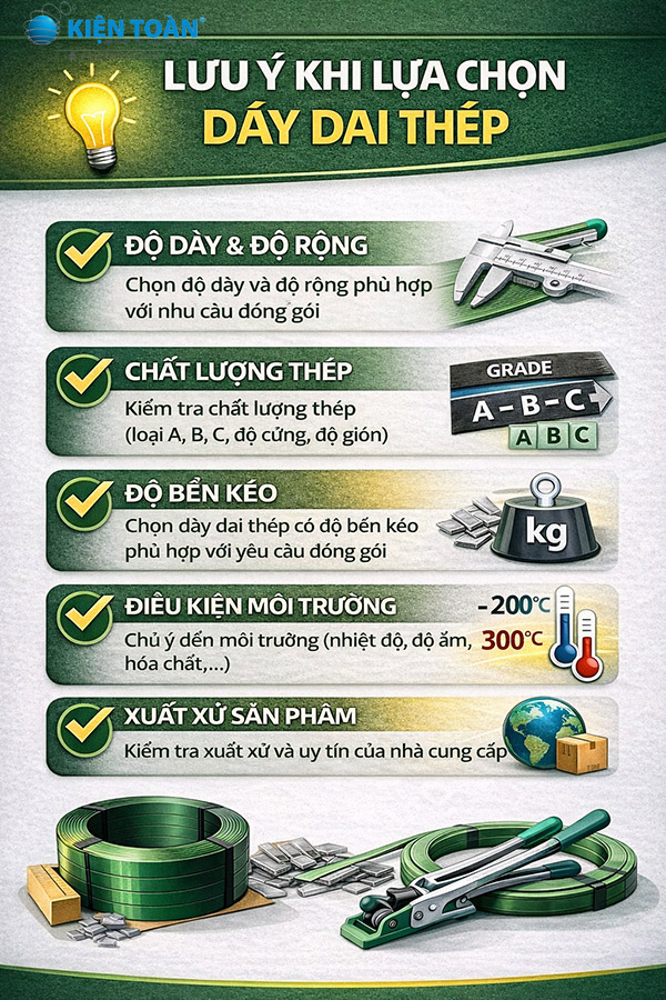 lựa chọn dây đai thép phù hợp