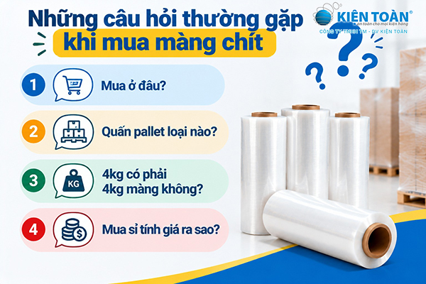 Câu hỏi thường gặp khi mua màng chít và màng PE quấn pallet