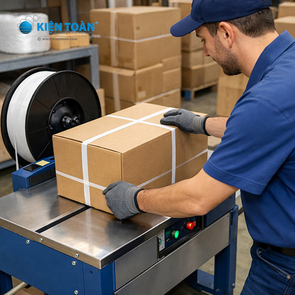 sử dụng máy đóng đai trong đóng gói
