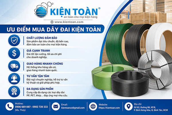 Ưu điểm mua dây đai Kiện Toàn